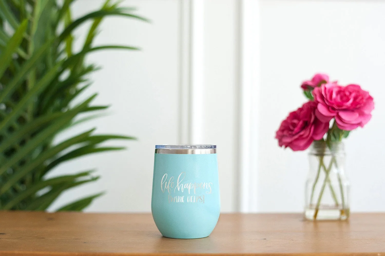 Life Happens Teal 12oz Insulated Tumbler