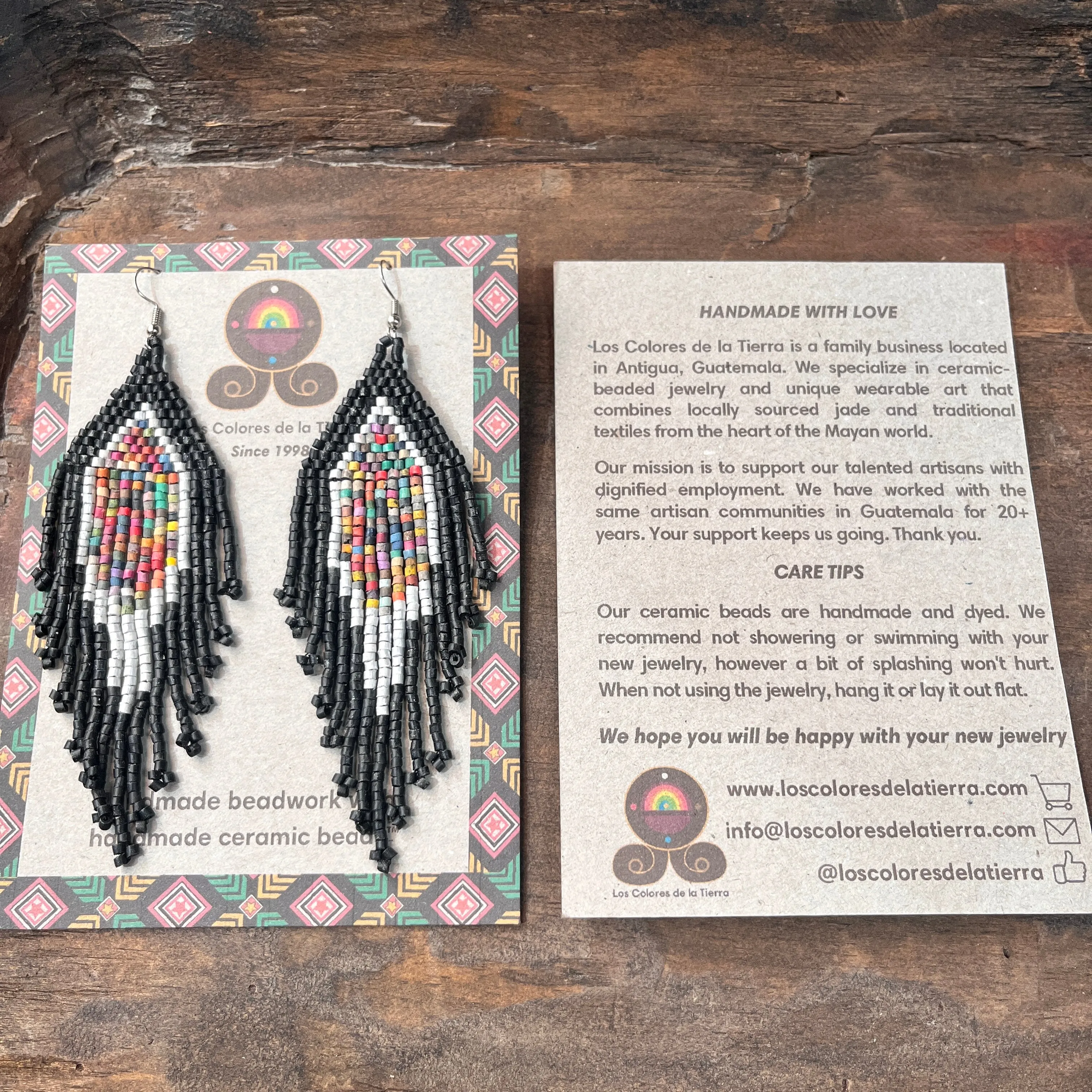 Lightweight Fringe Earrings in Diamond Shaped Design