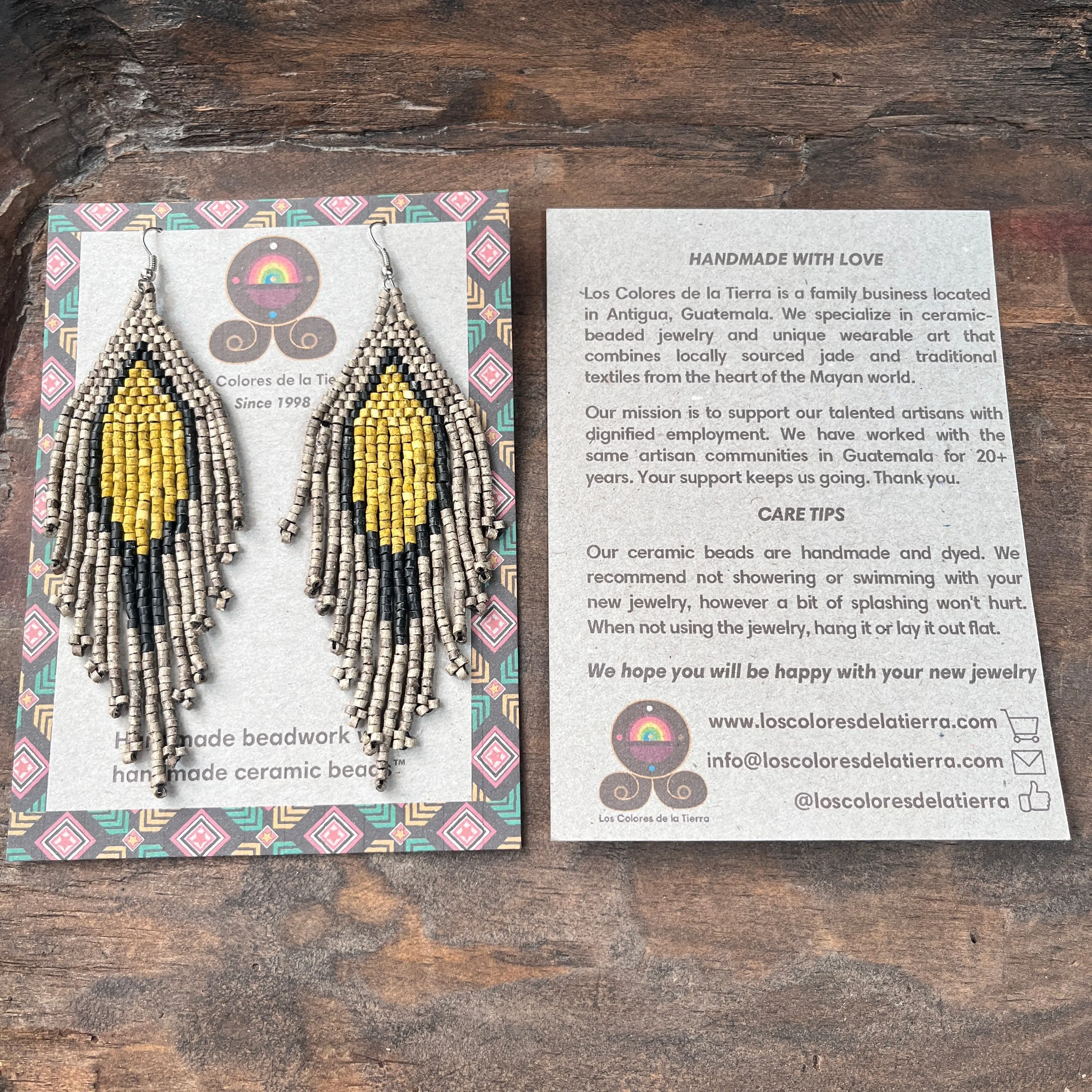 Lightweight Fringe Earrings in Diamond Shaped Design