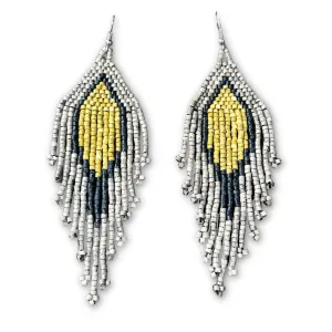Lightweight Fringe Earrings in Diamond Shaped Design