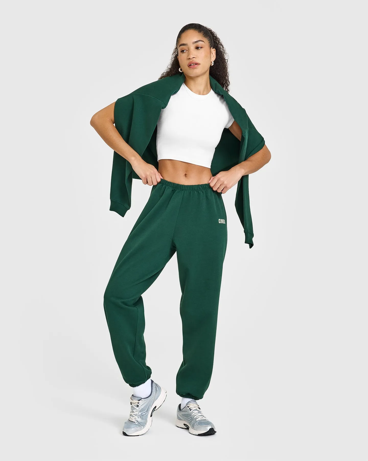 Lightweight Jogger with Printed Logo | Racing Green