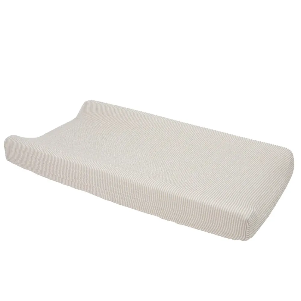 Little Unicorn Organic Cotton Muslin Changing Pad Cover (Sand Stripe)