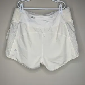 Lululemon Women’s Speed Up High-Rise Lined 3.5” Work Out Short in White Size 8