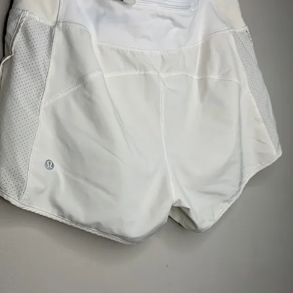 Lululemon Women’s Speed Up High-Rise Lined 3.5” Work Out Short in White Size 8