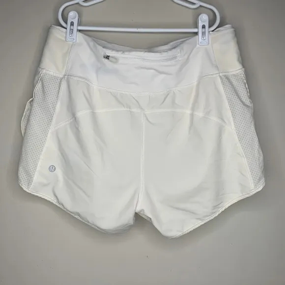 Lululemon Women’s Speed Up High-Rise Lined 3.5” Work Out Short in White Size 8