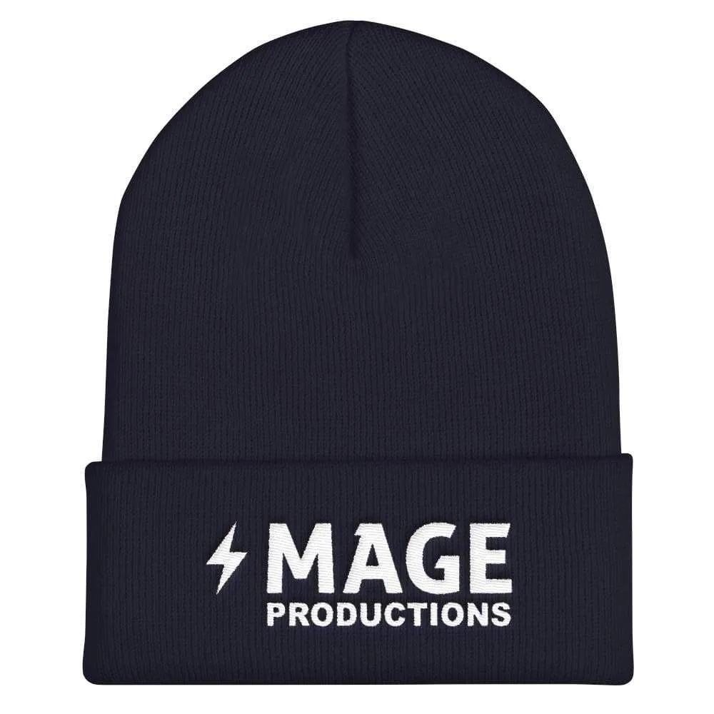 Mage Productions Classic Logo Cuffed Beanie / Tuque - White Lettering