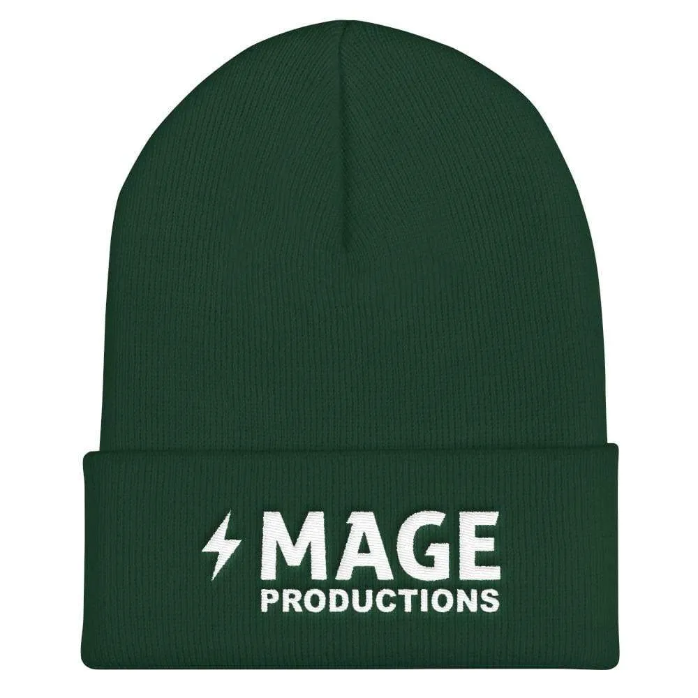 Mage Productions Classic Logo Cuffed Beanie / Tuque - White Lettering