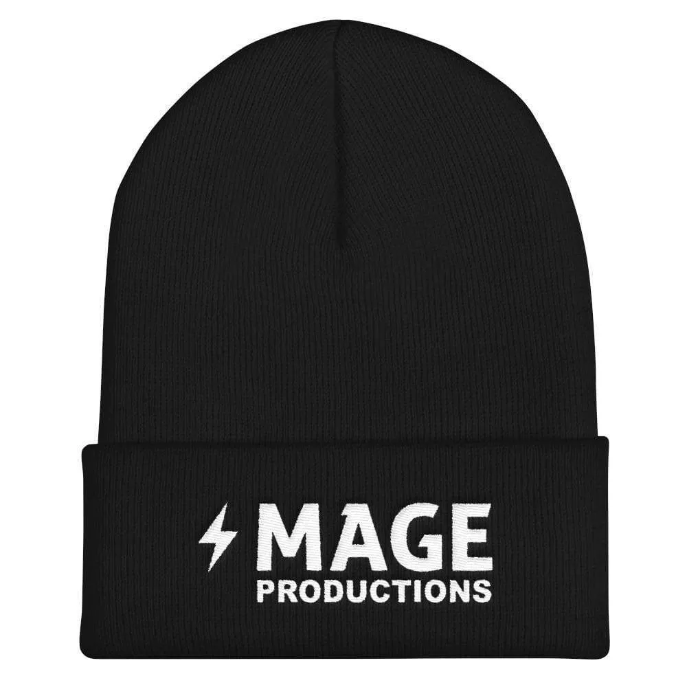 Mage Productions Classic Logo Cuffed Beanie / Tuque - White Lettering