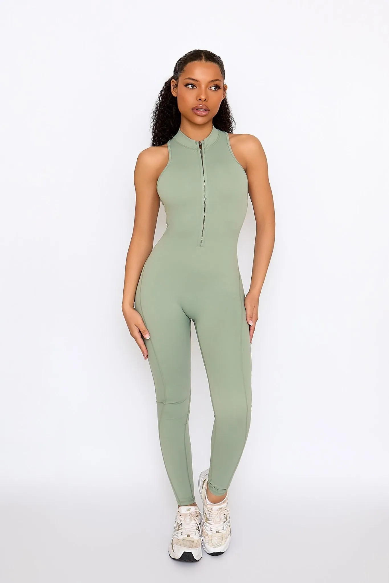 Matcha Zip Jumpsuit