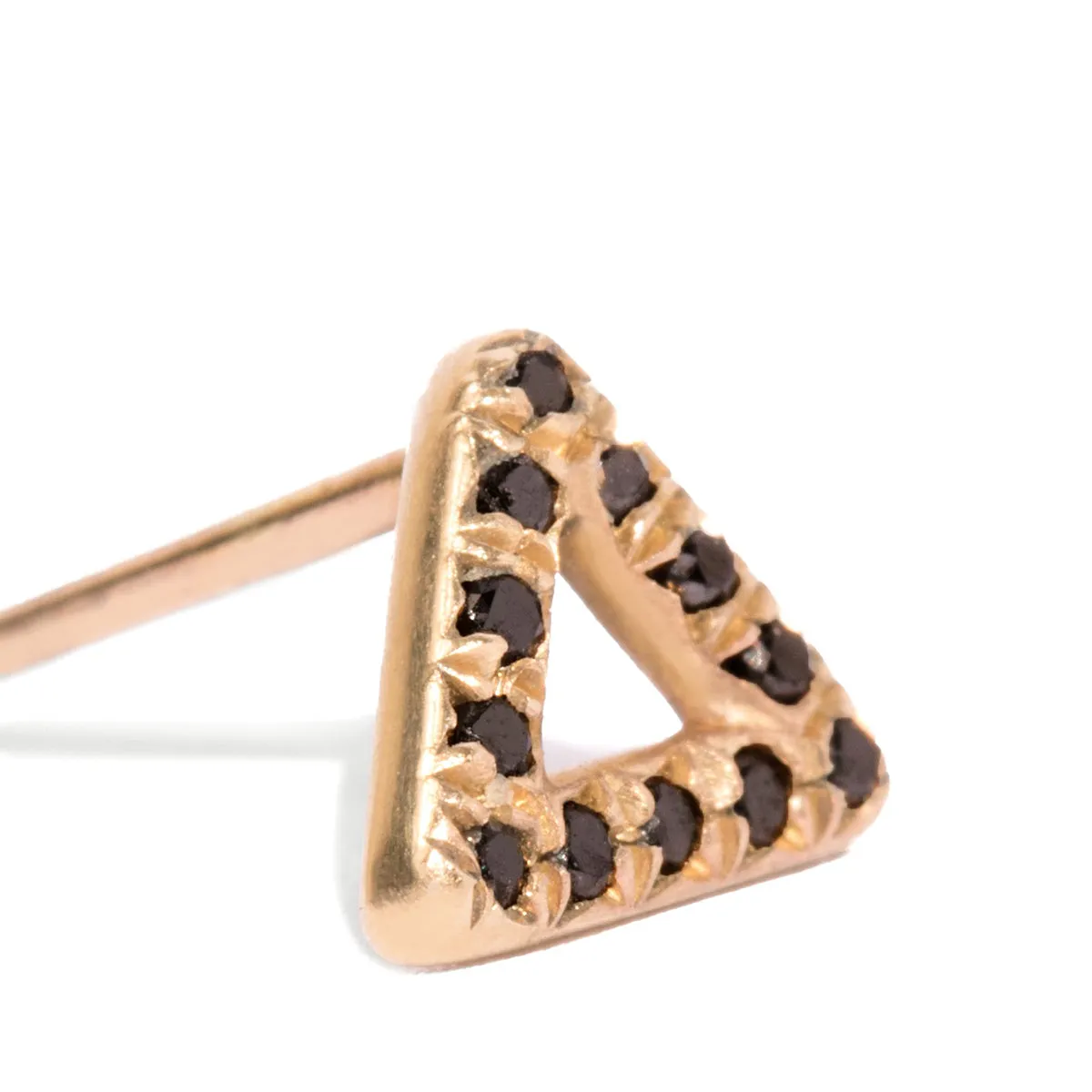 Micro Pave Triangle Stud Earring
