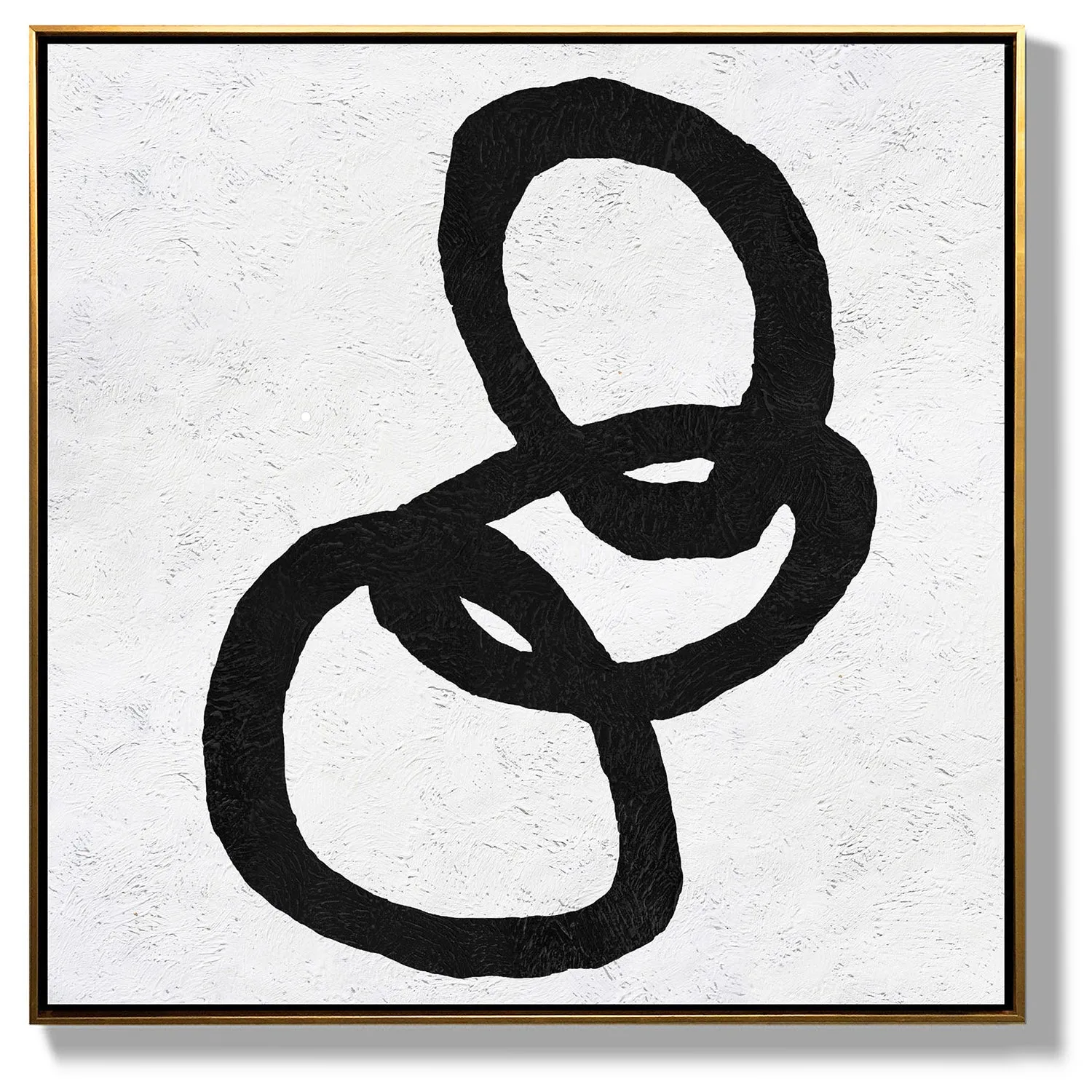 Minimal Black and White Painting MN139A
