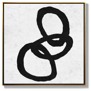 Minimal Black and White Painting MN139A