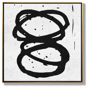 Minimal Black and White Painting MN81A