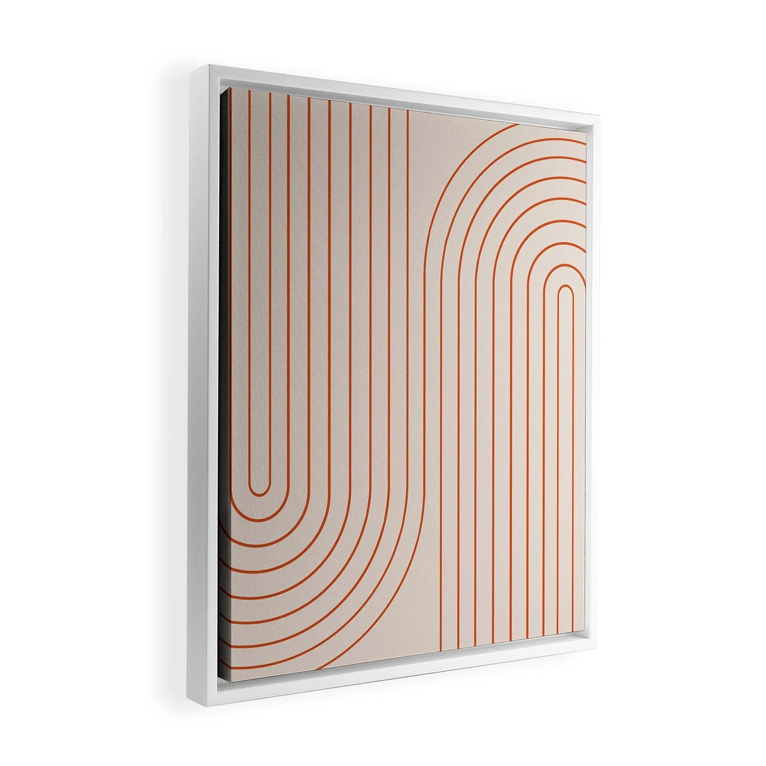 Minimal Line Curvature Coral 2 Art Canvas