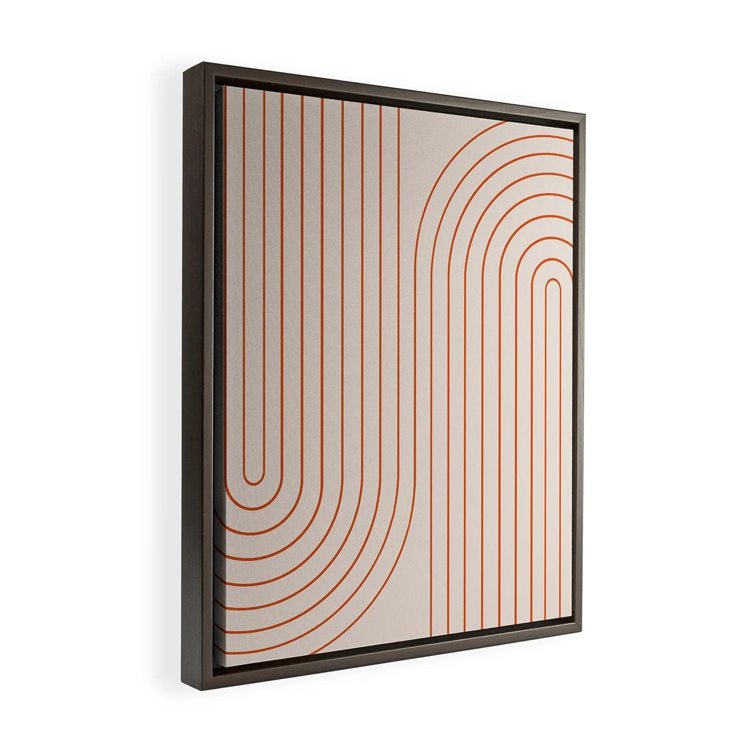 Minimal Line Curvature Coral 2 Art Canvas