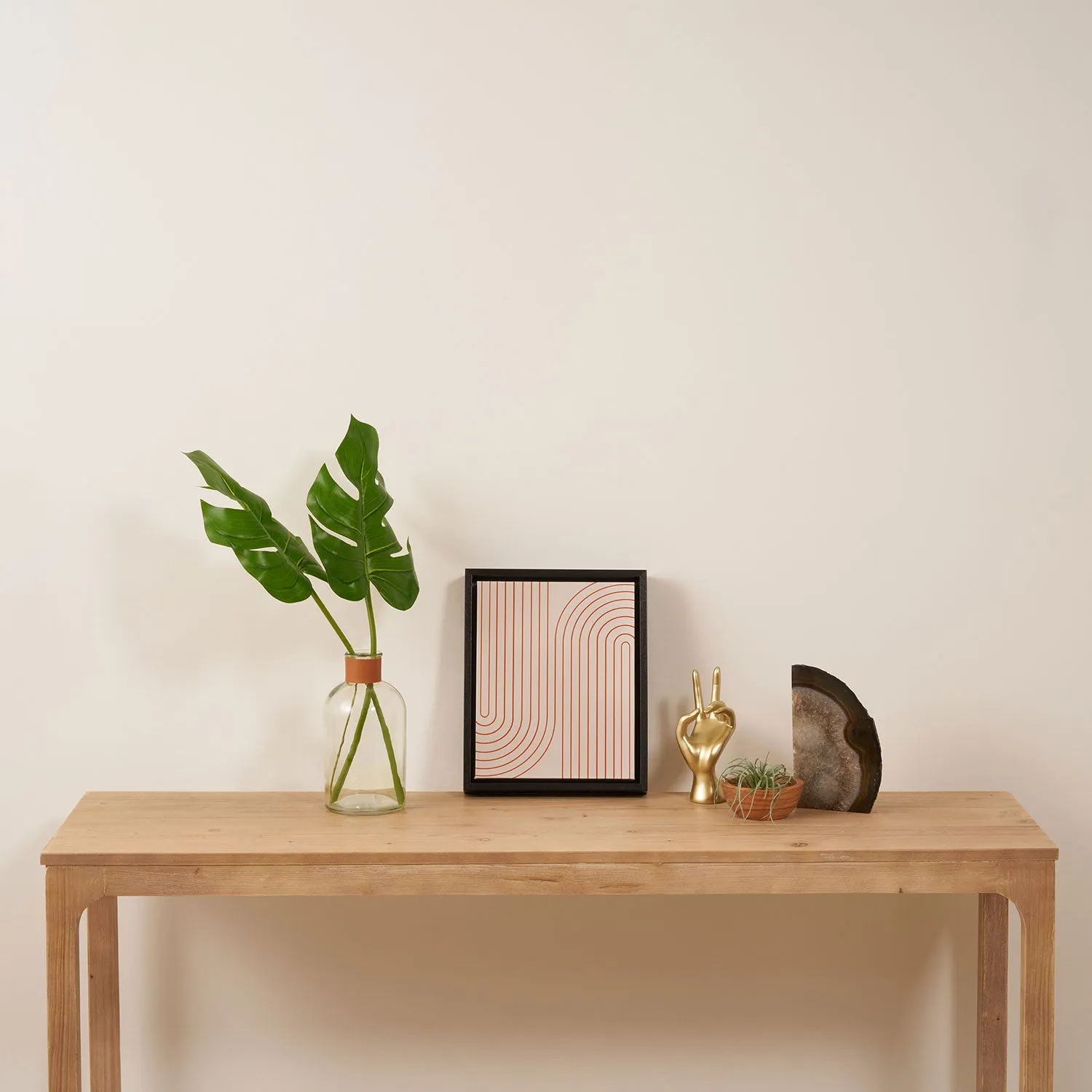 Minimal Line Curvature Coral 2 Art Canvas