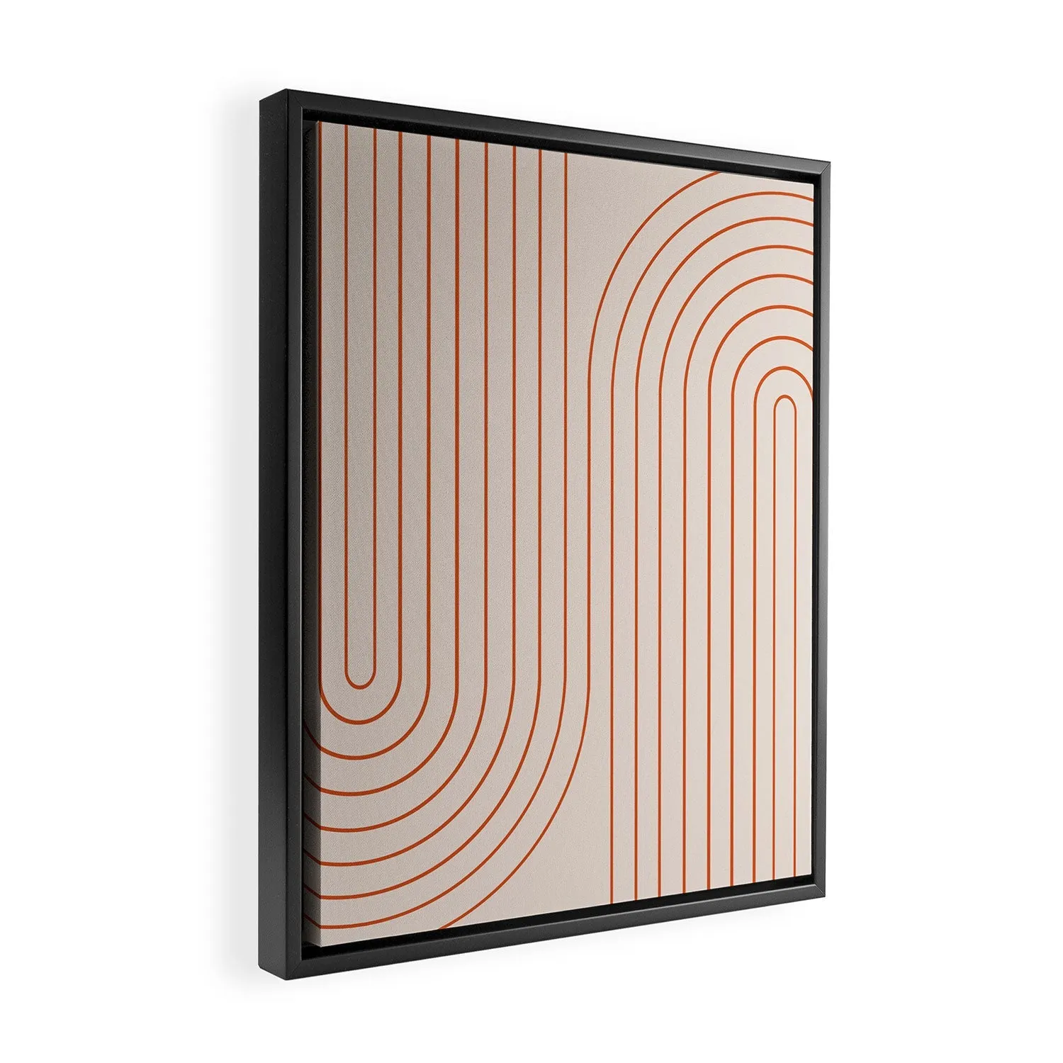 Minimal Line Curvature Coral 2 Art Canvas