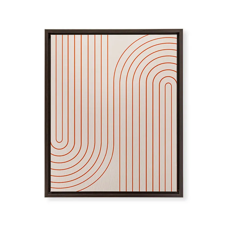 Minimal Line Curvature Coral 2 Art Canvas