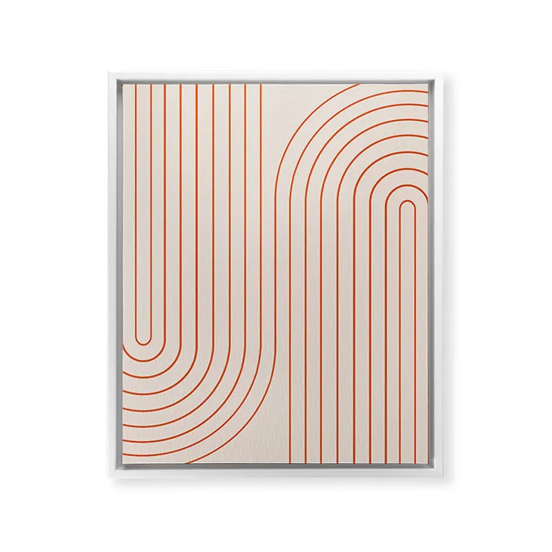 Minimal Line Curvature Coral 2 Art Canvas