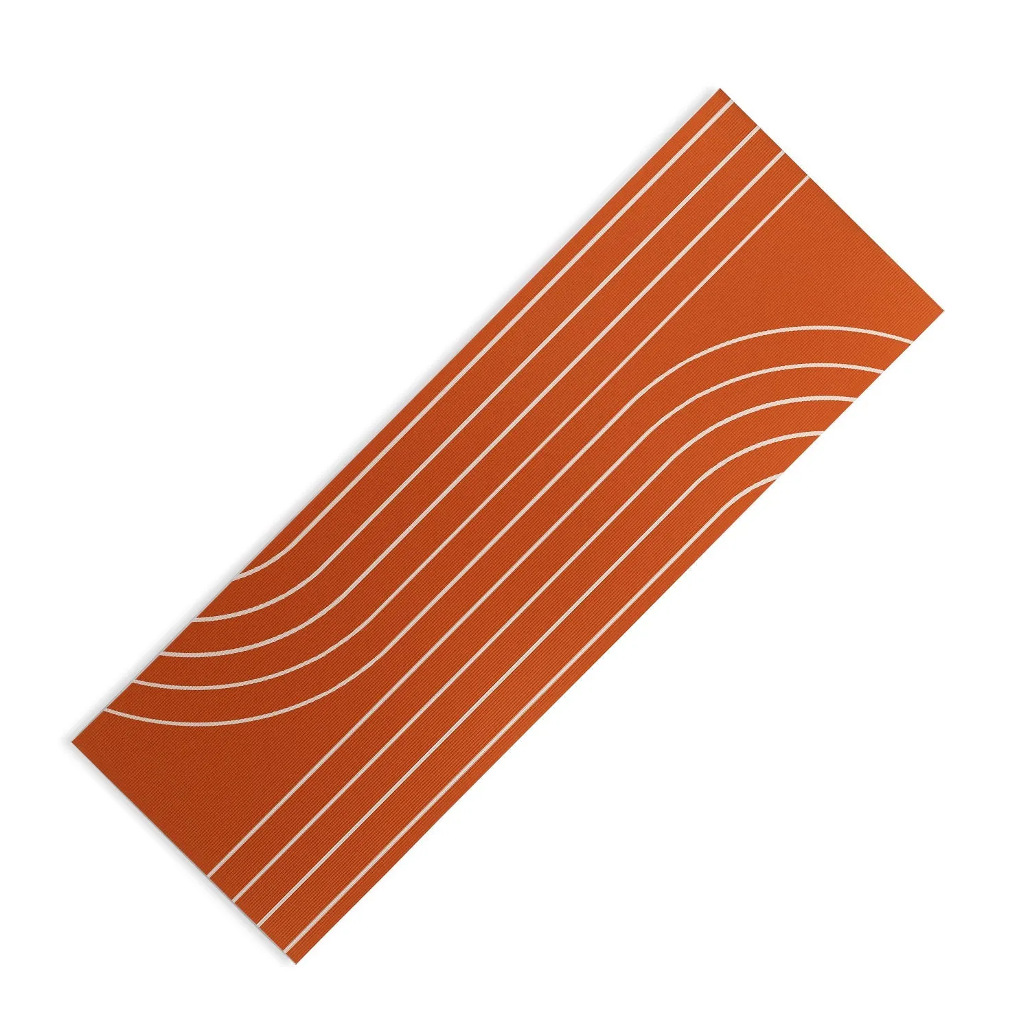 Minimal Line Curvature Coral Yoga Mat
