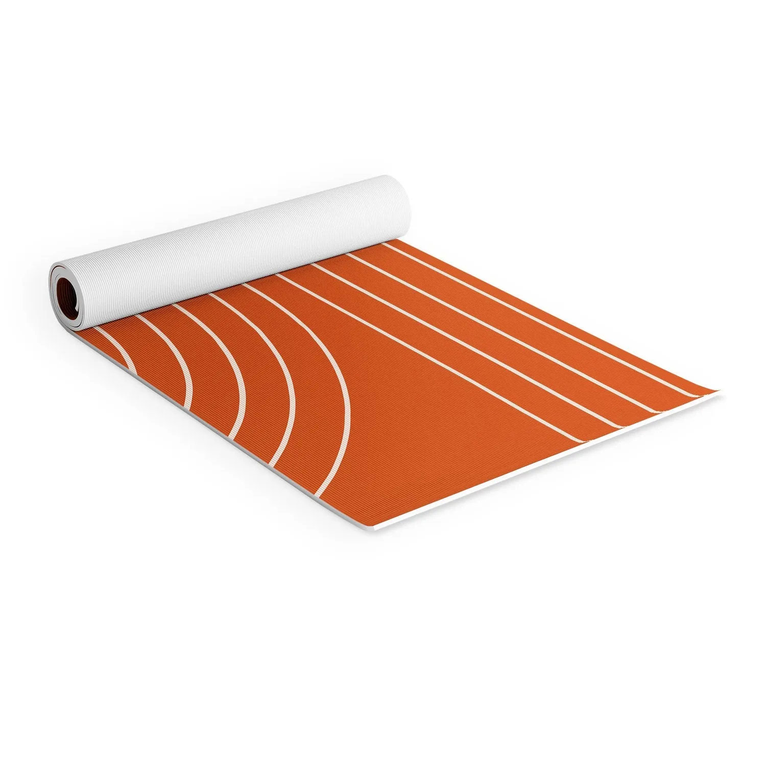 Minimal Line Curvature Coral Yoga Mat