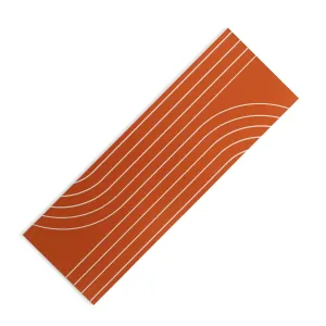 Minimal Line Curvature Coral Yoga Mat