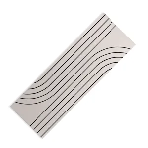 Minimal Line Curvature White Yoga Mat