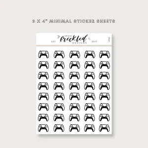 Minimalistic Mini Gaming PS5 Controler Stickers