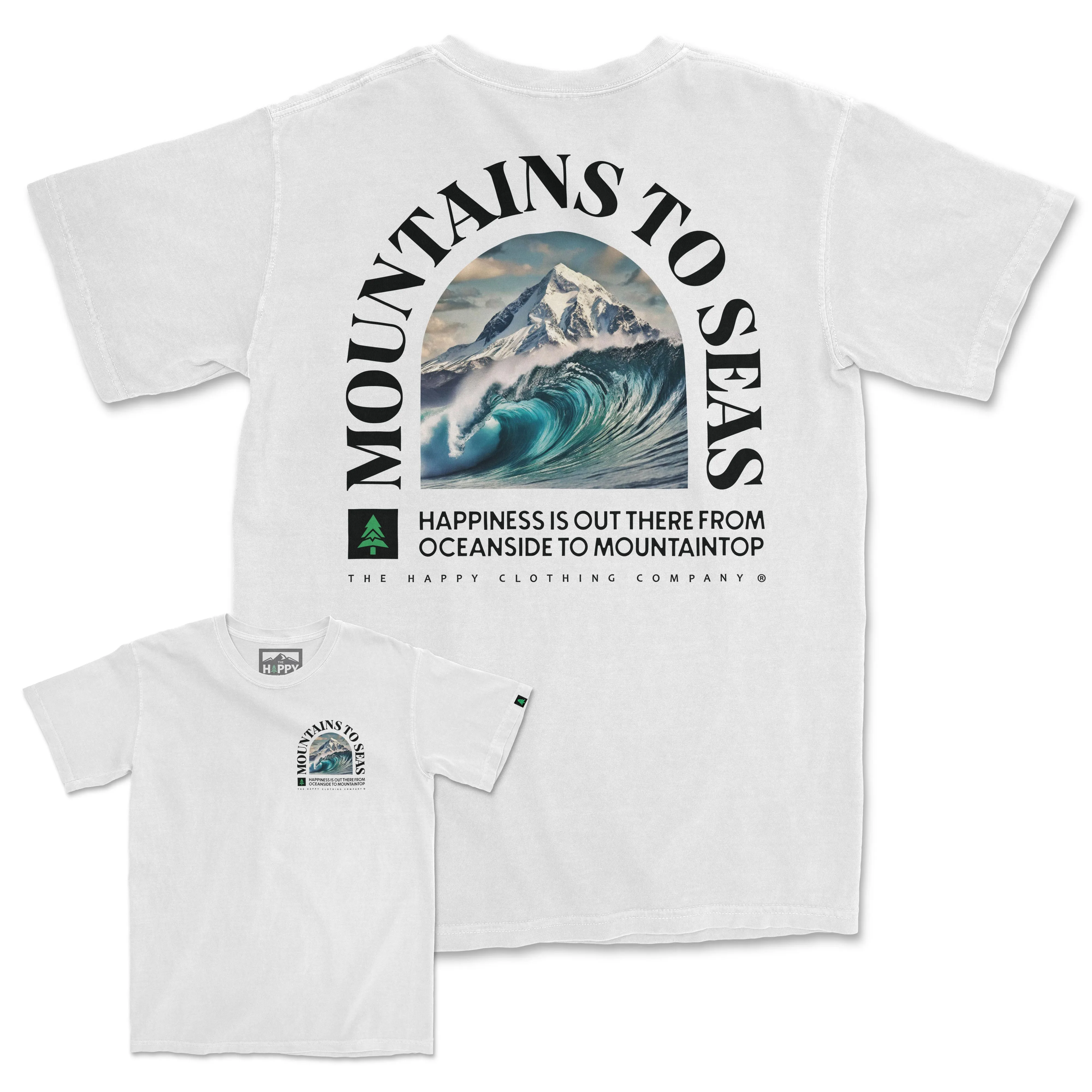 Mountains To Seas Vintage Tee | Oversized Heavyweight |
