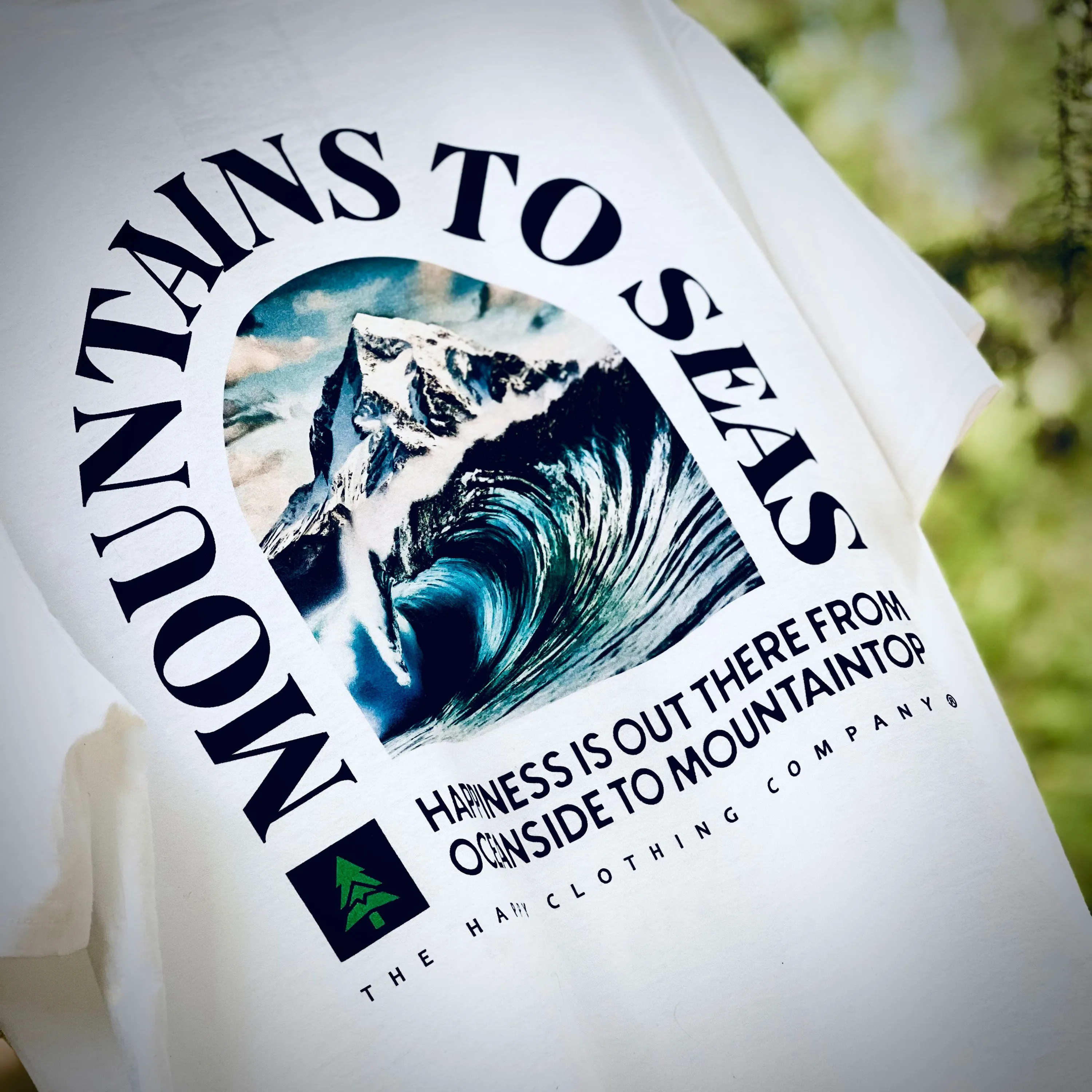 Mountains To Seas Vintage Tee | Oversized Heavyweight |