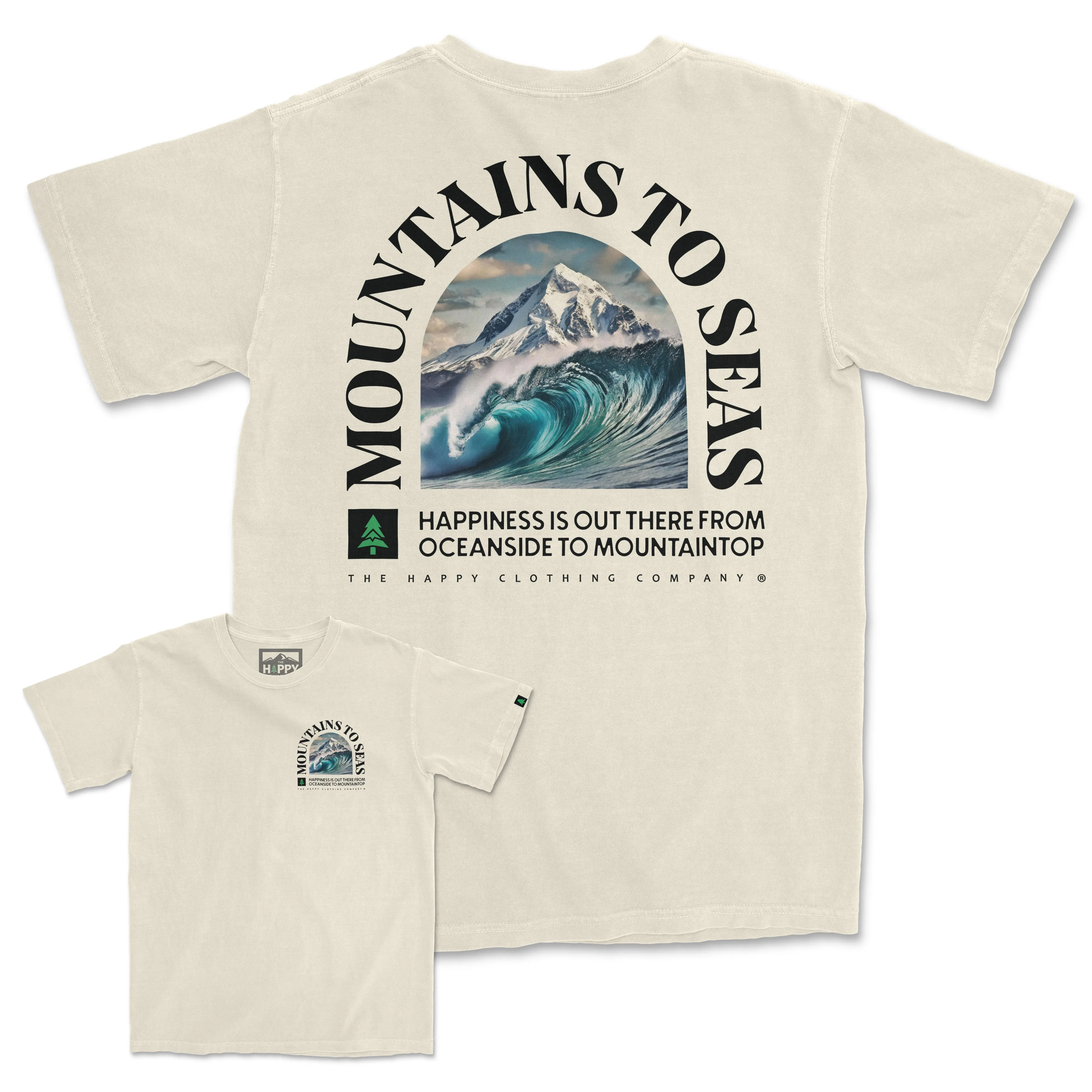 Mountains To Seas Vintage Tee | Oversized Heavyweight |