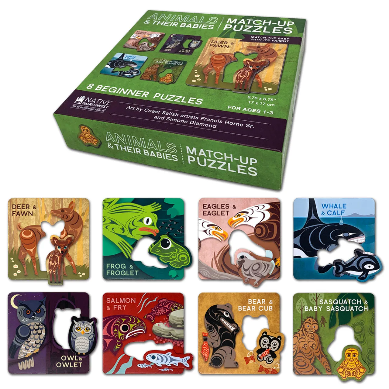 Native Northwest Match-Up Puzzles - Animals & their Babies