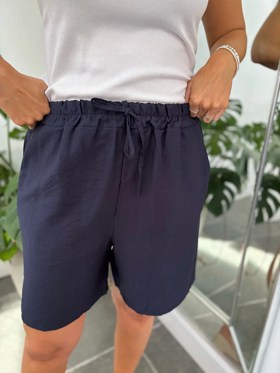 Navy Essential Loose Fit Shorts