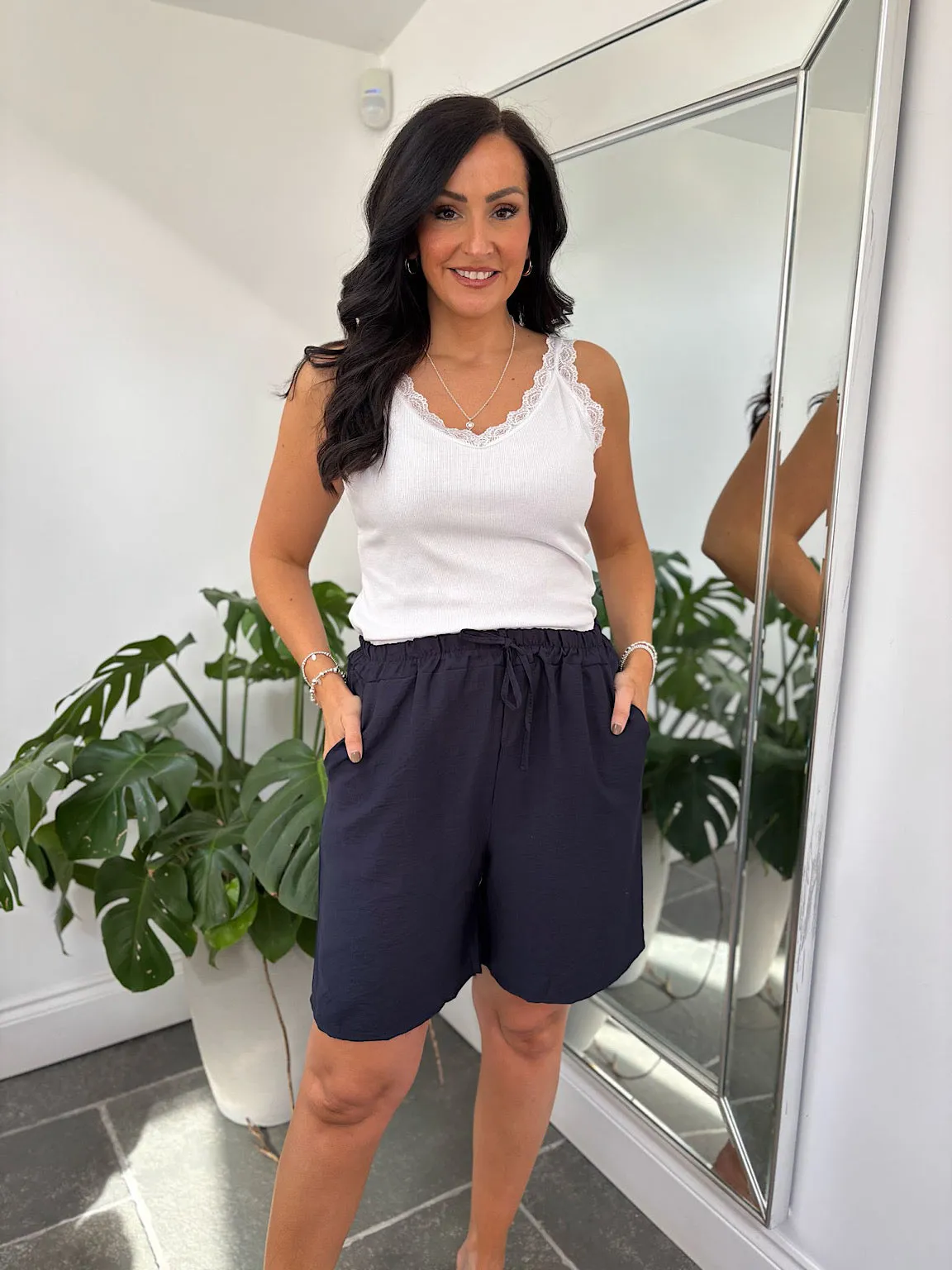 Navy Essential Loose Fit Shorts