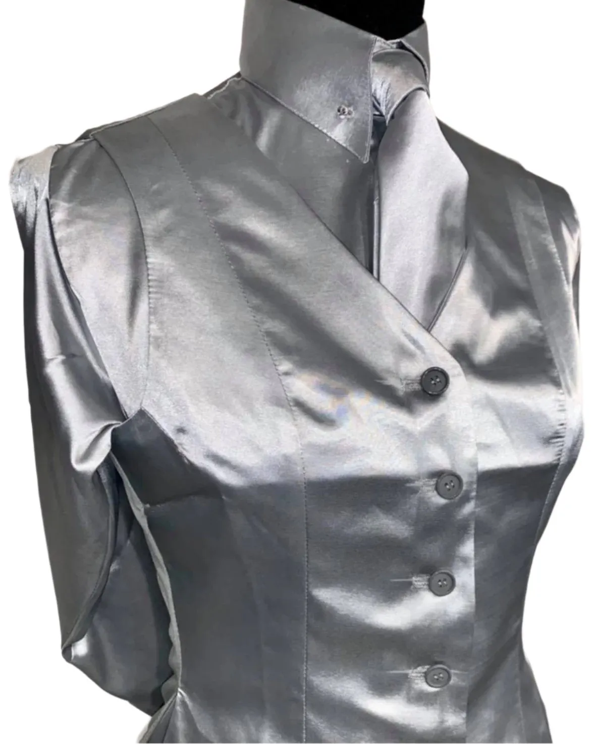 New, MTC Silver Silk Shirt
