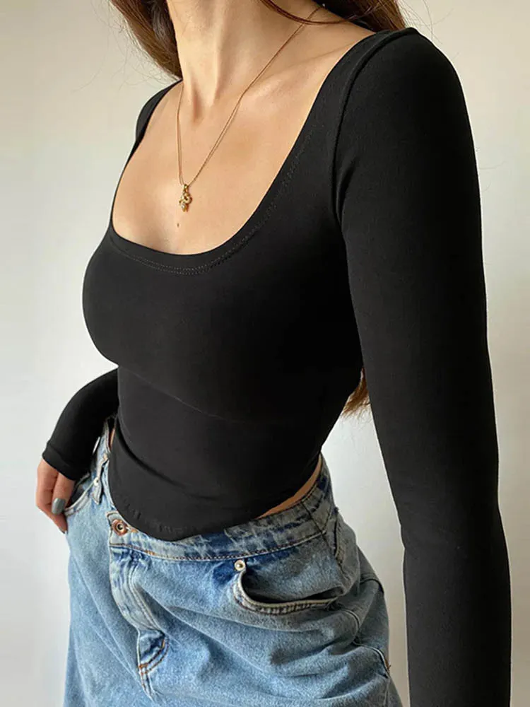 Obsidian Phoenix Women's Luxury Square Collar Crop Top