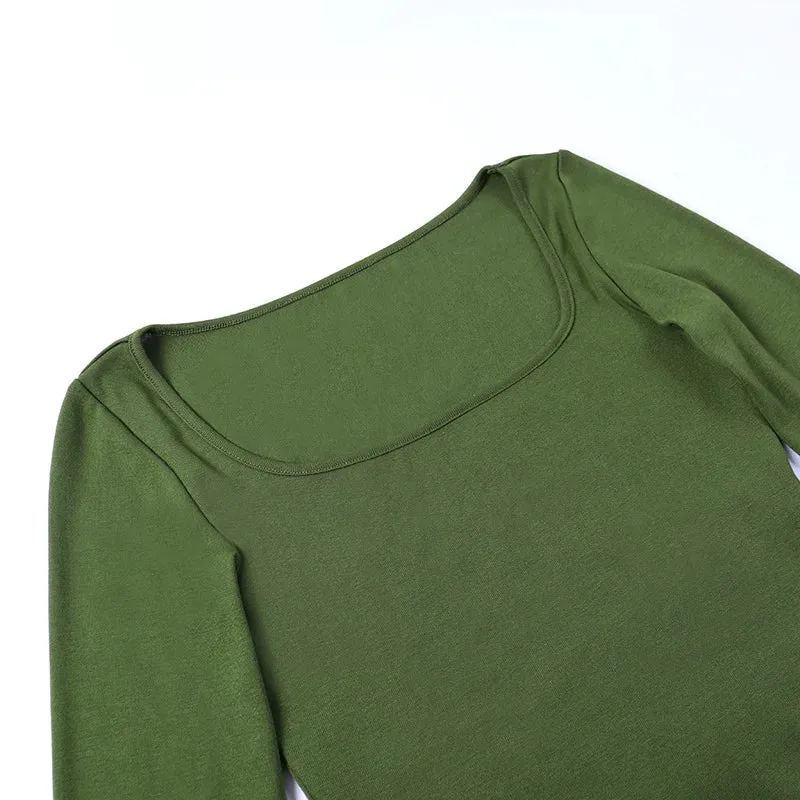 Obsidian Phoenix Women's Luxury Square Collar Crop Top
