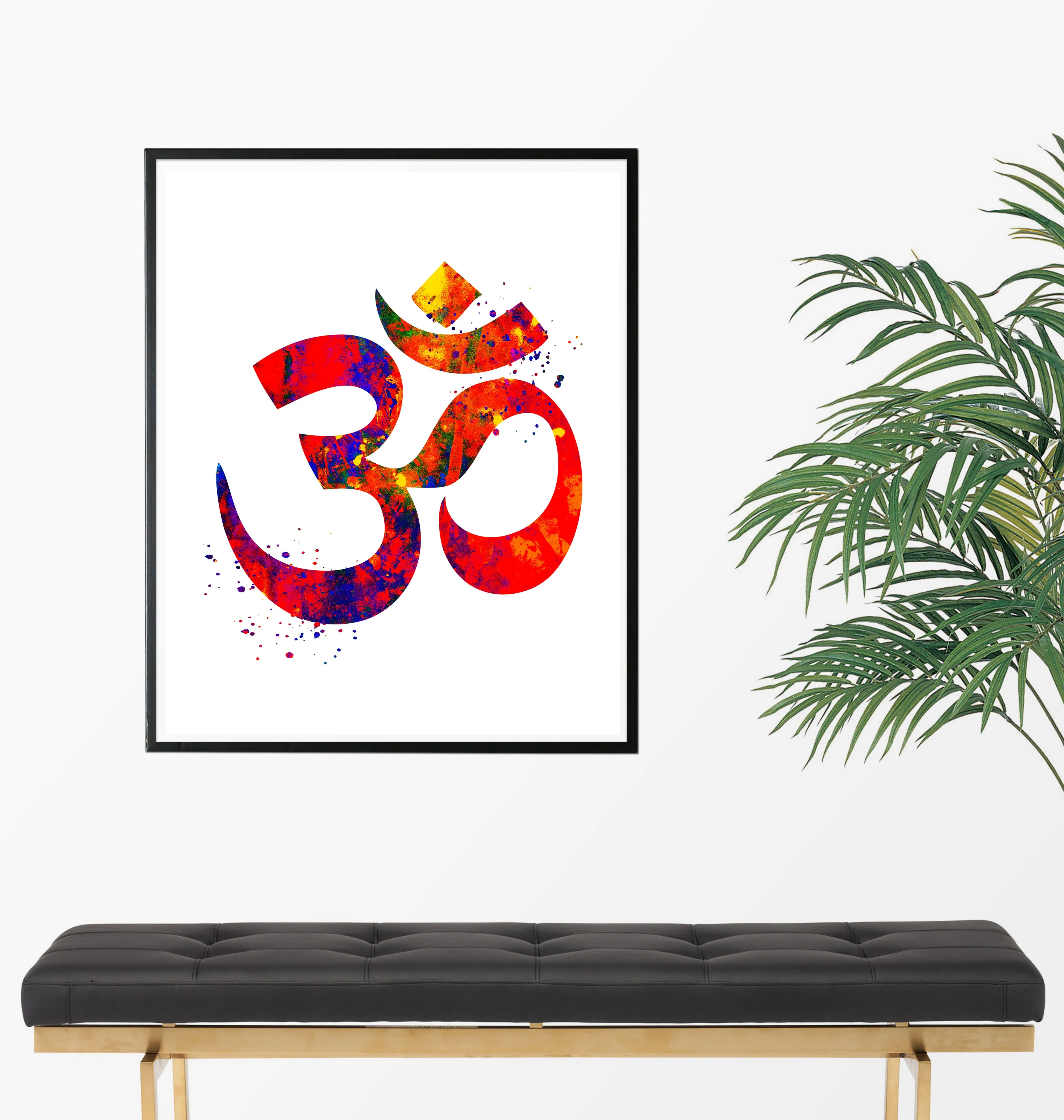 Om Symbol Watercolor Art Print - Unframed