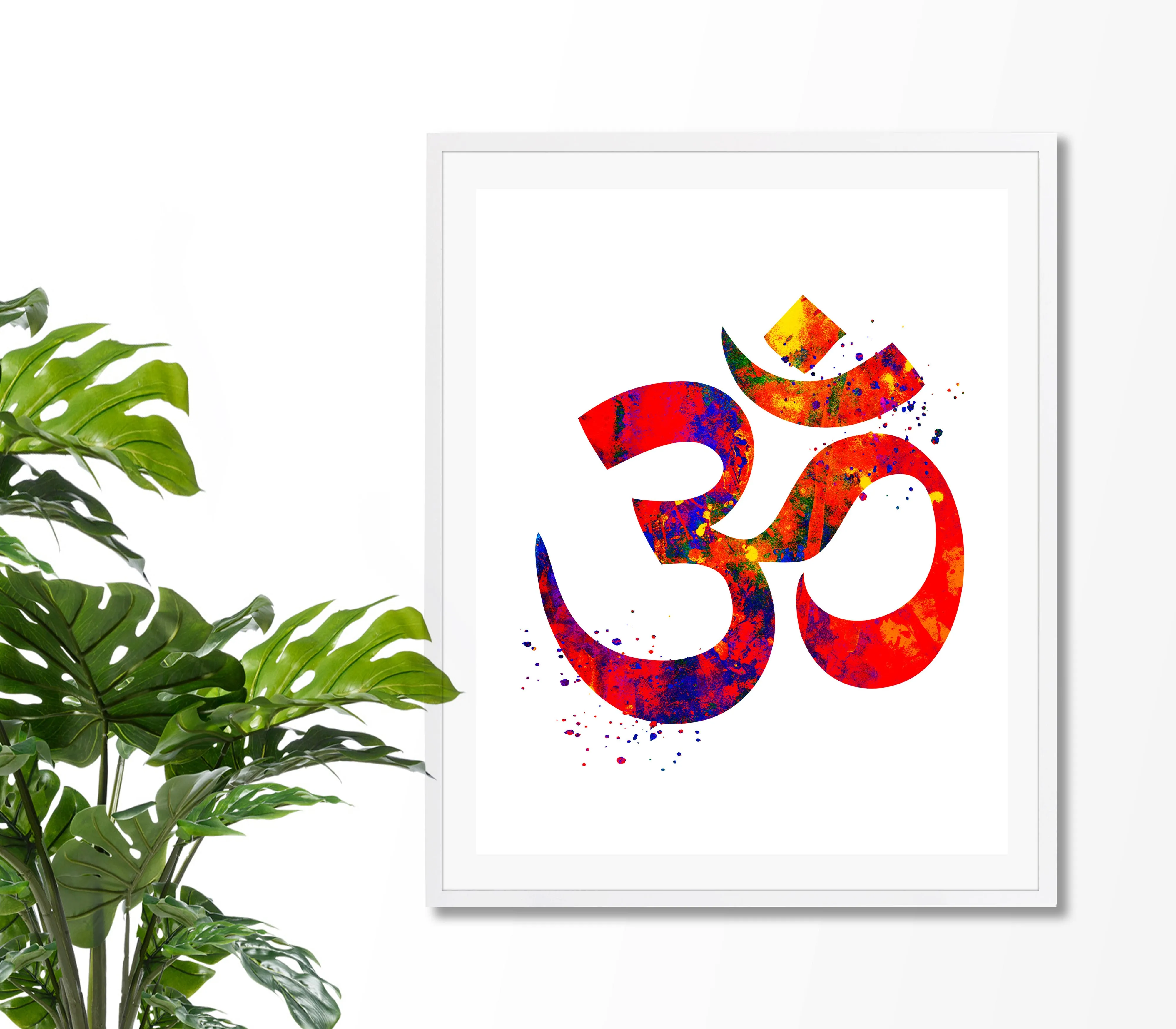 Om Symbol Watercolor Art Print - Unframed