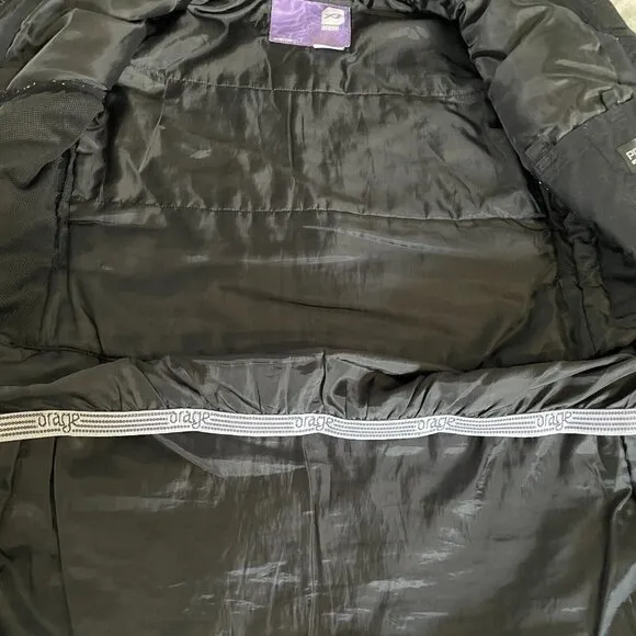Orage Prime Snow Jacket Women Sz XS White Black Nylon Ski Outdoor Packable Lined