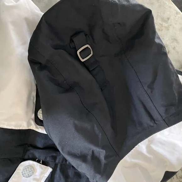 Orage Prime Snow Jacket Women Sz XS White Black Nylon Ski Outdoor Packable Lined