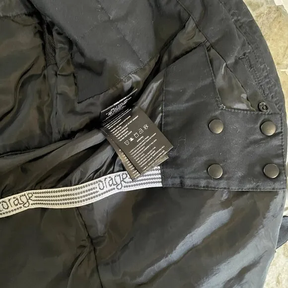 Orage Prime Snow Jacket Women Sz XS White Black Nylon Ski Outdoor Packable Lined
