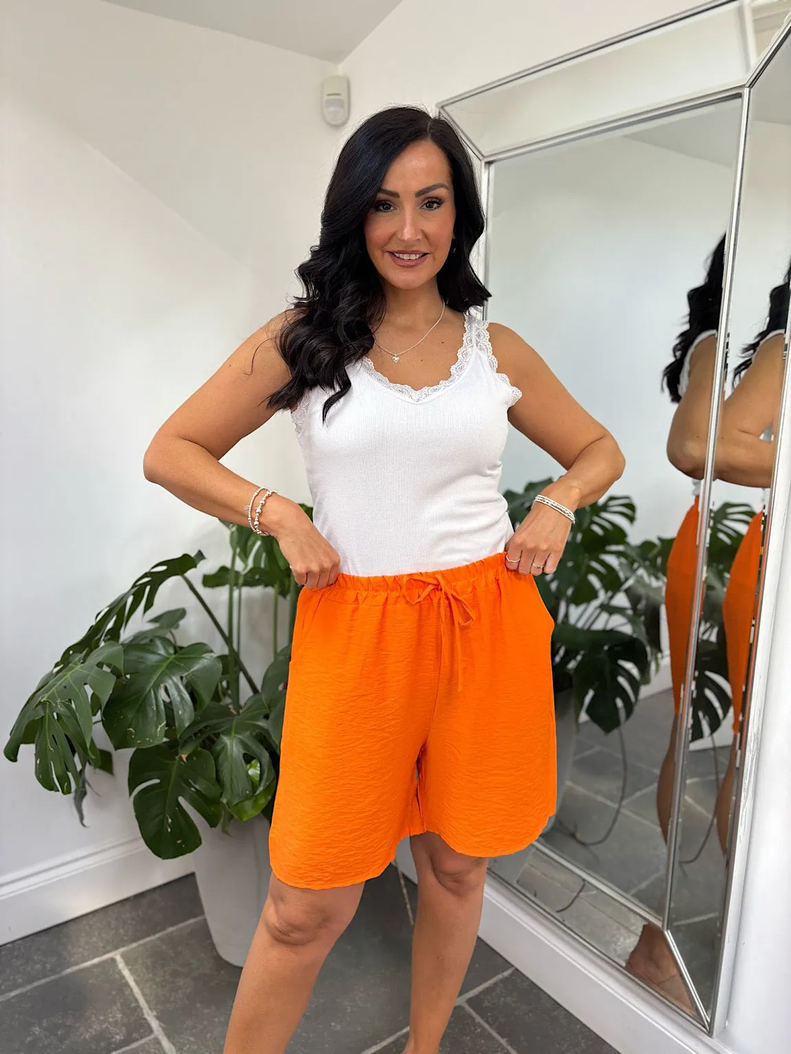 Orange Essential Loose Fit Shorts