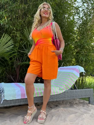 Orange Essential Loose Fit Shorts