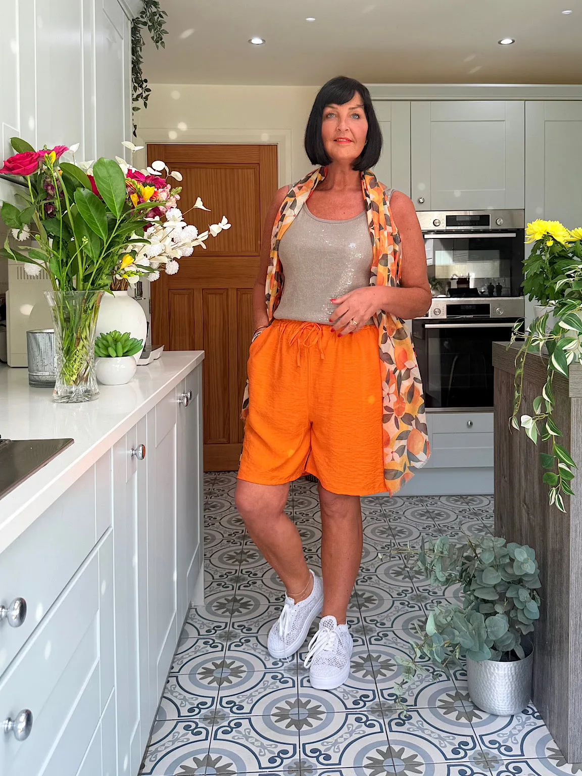 Orange Essential Loose Fit Shorts