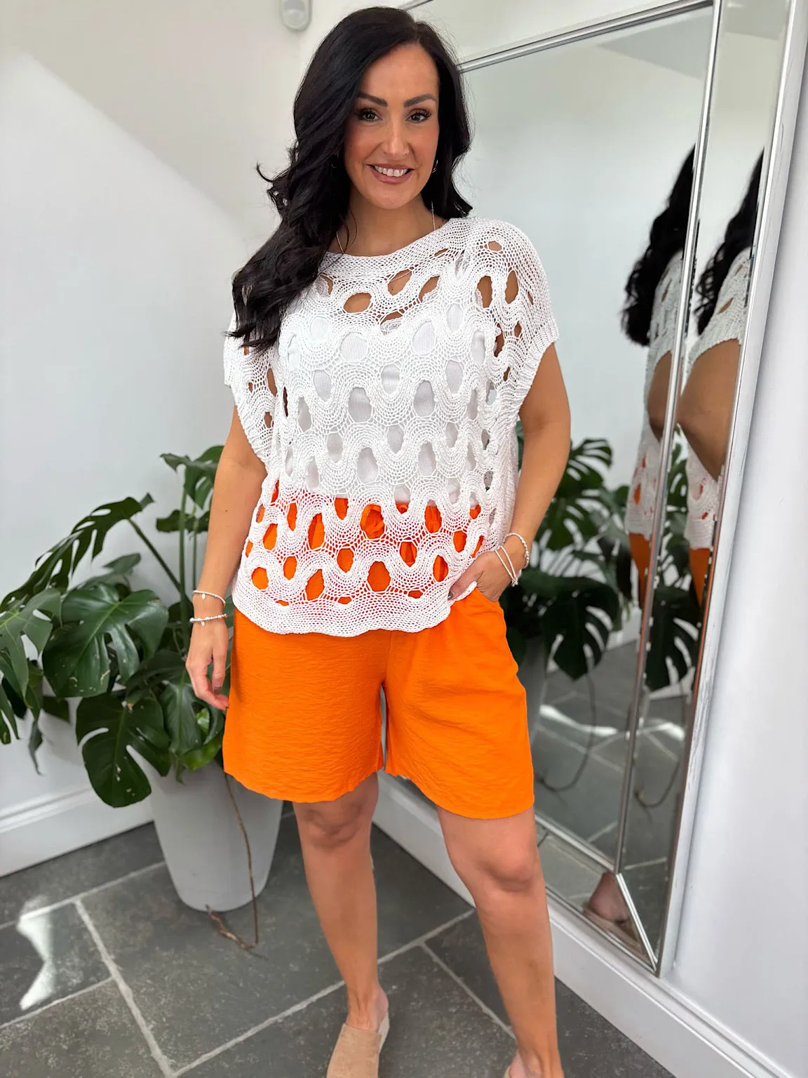 Orange Essential Loose Fit Shorts