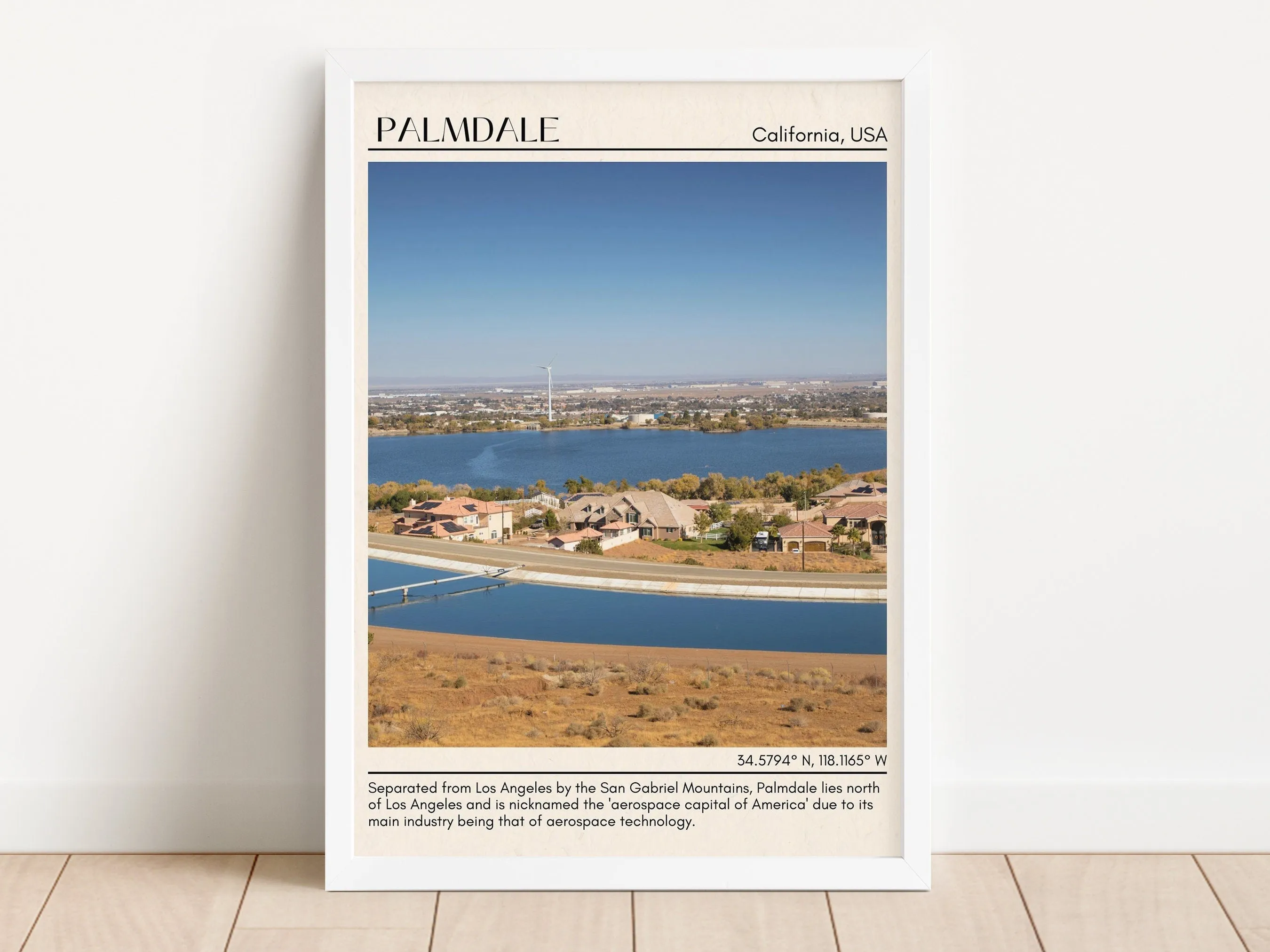 Palmdale Minimal Wall Art, California, USA