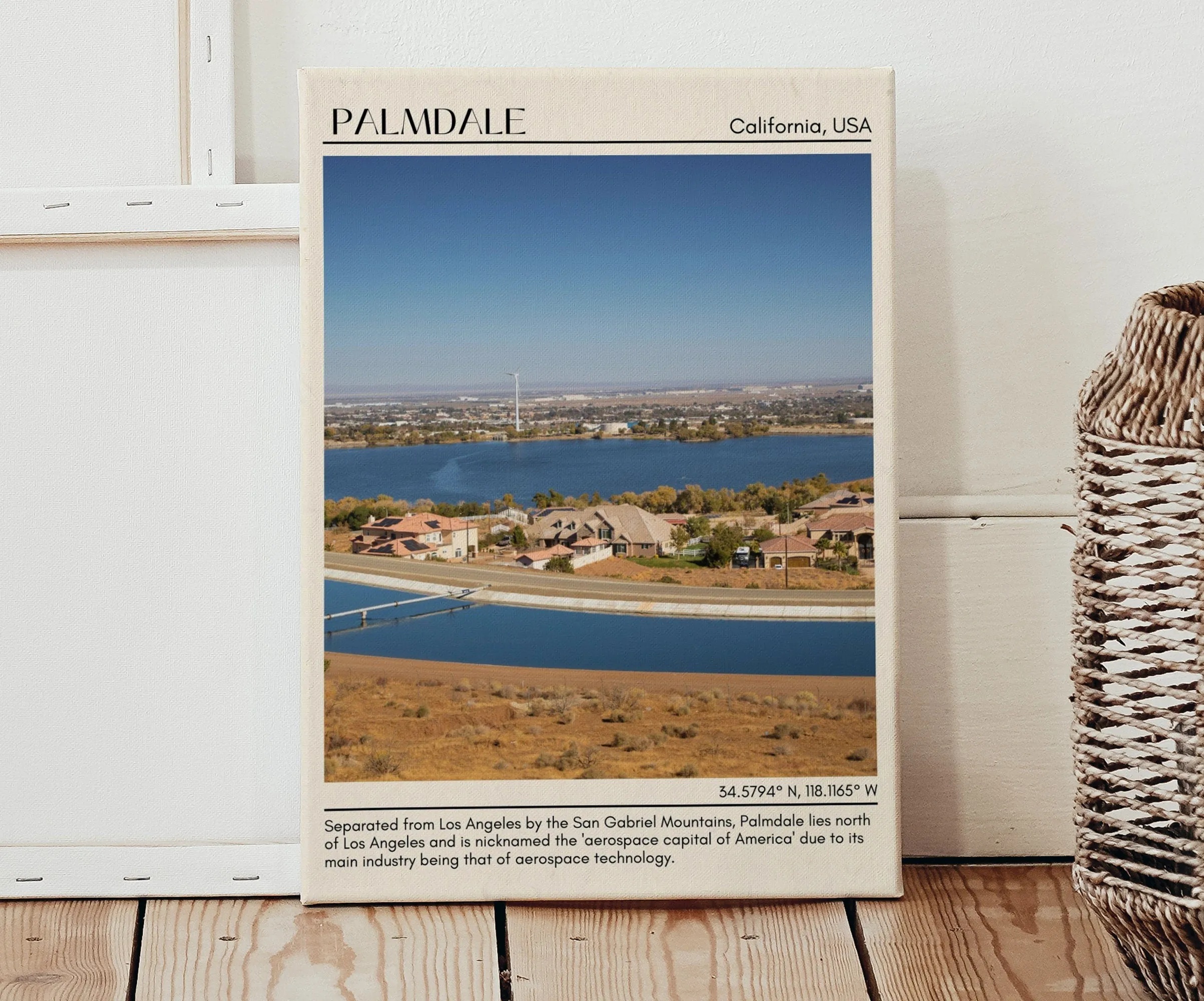 Palmdale Minimal Wall Art, California, USA