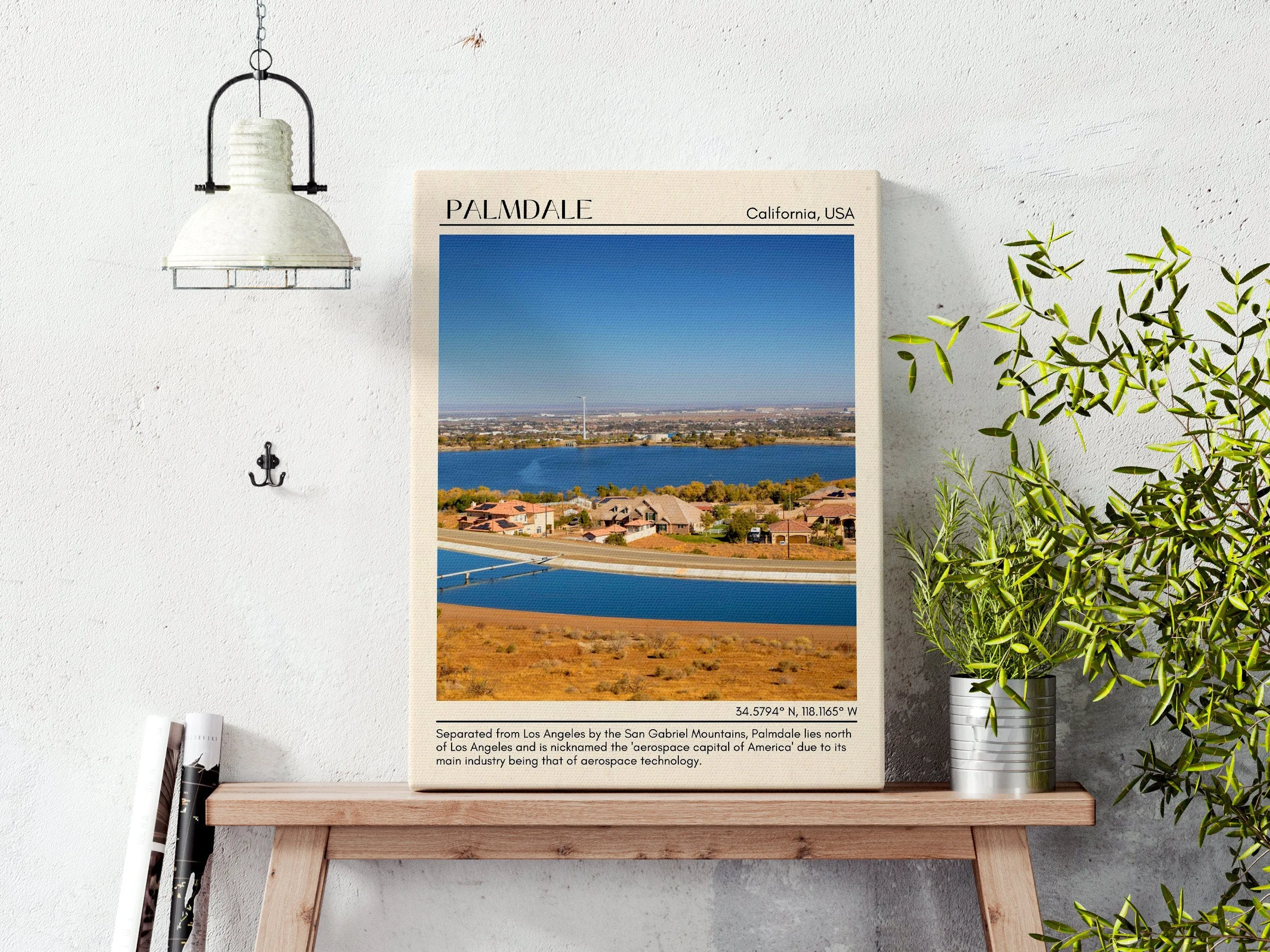 Palmdale Minimal Wall Art, California, USA