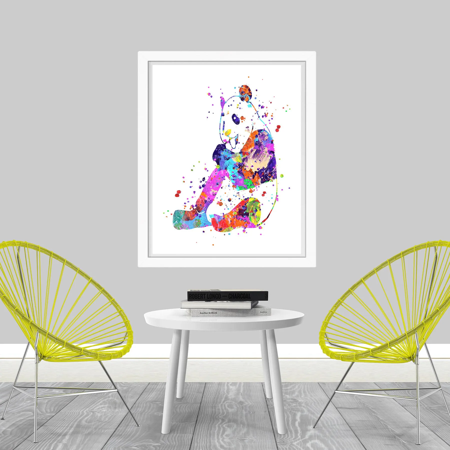 Panda Watercolor Art Print - Unframed
